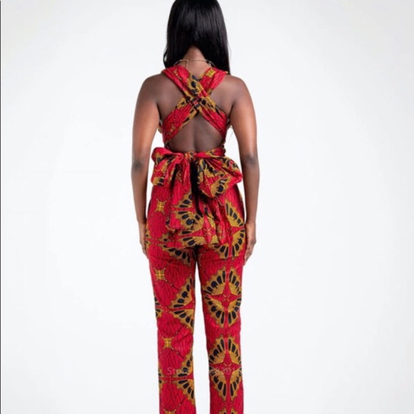 African silk Ankara Prints Jumpsuit - Picture 4 of 8
